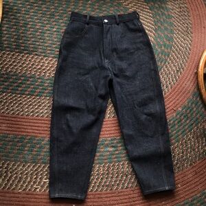 Handmade barrel leg jeans